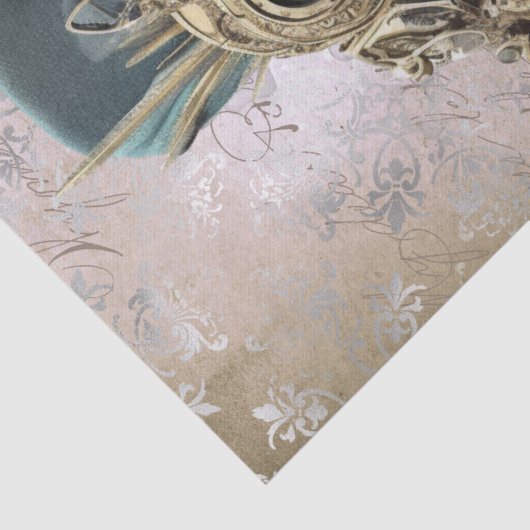 Steampunk Parrot Tissuepapier (Detail)