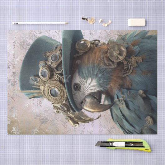 Steampunk Parrot Tissuepapier (Craft)