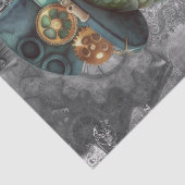 Steampunk Parrot Tissuepapier (Detail)