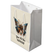 Steampunk party vlinder medium cadeauzakje (Voorkant Gekanteld)