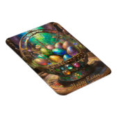 Steampunk Pasen Kleurrijke Eieren in Mand Magneet (Rechterzijde)