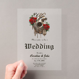 Steampunk Passie, het mechanische Hart van de Lief Acryl Uitnodigingen