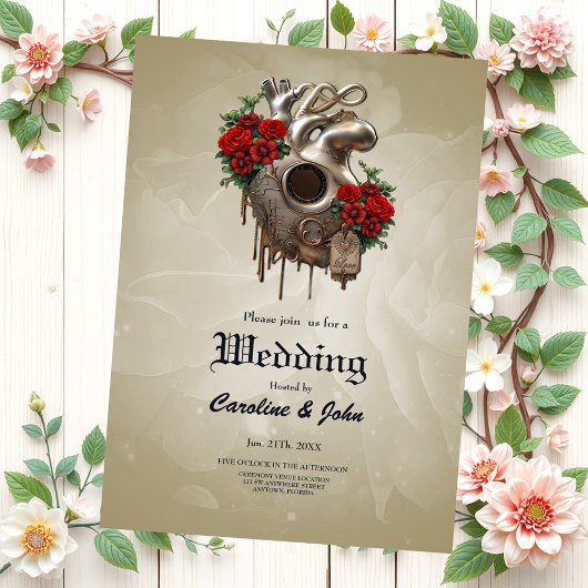 Steampunk Passion, het mechanische hart van de lie Kaart