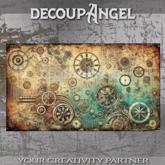 Steampunk Patina#1 Decoupage Tissuepapier