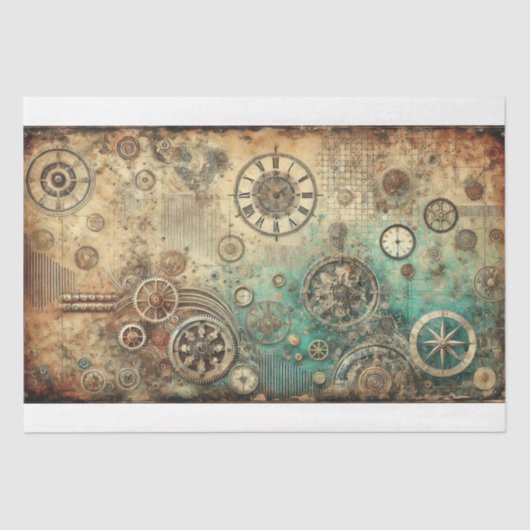 Steampunk Patina#1 Decoupage Tissuepapier (Voorkant)