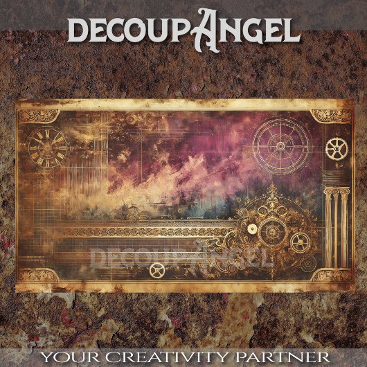 Steampunk Patina #4 Decoupage Tissuepapier