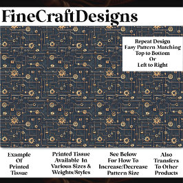 Steampunk patroon van tandwielen & pijpen BL7 Deco Tissuepapier