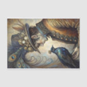 Steampunk Pauw Heren Decoupage Tissuepapier (Voorkant)
