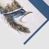 Steampunk Pauw In Een Hoed Decoupage LR 135 Tissuepapier (Detail)