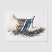 Steampunk Pauw In Een Hoed Decoupage R 135 Tissuepapier (Voorkant)