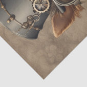 Steampunk Paws: De Yorkshire Terrier Decoupage Tissuepapier (Detail)