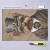 Steampunk Paws: De Yorkshire Terrier Decoupage Tissuepapier (Craft)