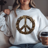 Steampunk Peace Sign Sweatshirt | industrieel vist