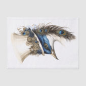 Steampunk Peacock in een Pet Decoupage L 135 Tissuepapier (Voorkant)