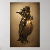 Steampunk Penguin | Afdrukken Poster (Voorkant)