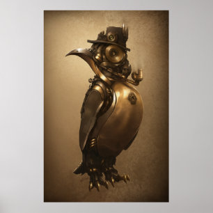 Steampunk Penguin   Afdrukken Poster