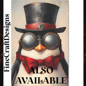 Steampunk Penguin Custom Initiaal BA1 Decoupage Tissuepapier