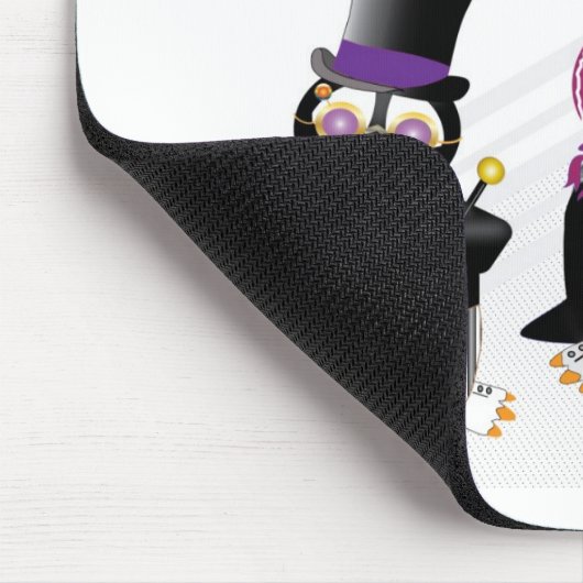 Steampunk Penguin Mousepad Muismat (Hoek)