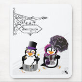 Steampunk Penguin Mousepad Muismat (Voorkant)