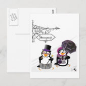 Steampunk Penguins Briefkaart (Voorkant / Achterkant)