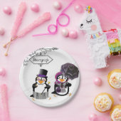 Steampunk Penguins Papieren Bordje (Feest)