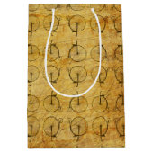 Steampunk Penny-farthing Bicycles Pattered Medium Cadeauzakje (Voorkant)