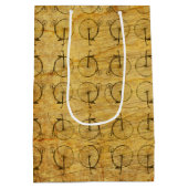 Steampunk Penny-farthing Bicycles Pattered Medium Cadeauzakje (Achterkant)