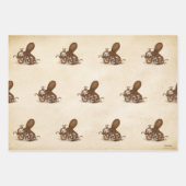 Steampunk Periodieke Tabel Octopus Decoupage Craft Inpakpapier Vel (Voorkant 2)