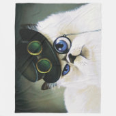 Steampunk Persian Cat Fleece Deken (Voorkant)