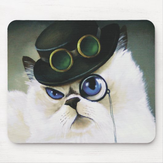 Steampunk Persian Cat Muismat (Voorkant)