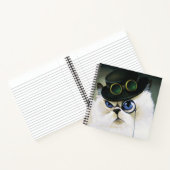 Steampunk Persian Cat Notitieboek (Binnen)