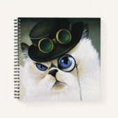 Steampunk Persian Cat Notitieboek (Voorkant)