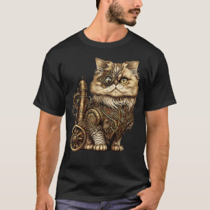 Steampunk Perzische Kat Fantasie illustratie 1 T-shirt