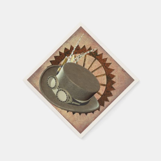 Steampunk-Pet en Gear Napkins Servetten (Hoek)