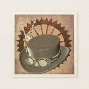 Steampunk-Pet en Gear Napkins Servetten