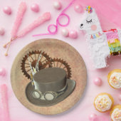 Steampunk-Pet en -tandwielen Papieren Bordje (Feest)