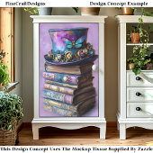 Steampunk Pet & Fantasy Boeken CZ5L Decoupage Tissuepapier