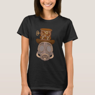 Steampunk Pet Goggles Mechanics Gas Mask T-shirt