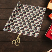 Steampunk Pet met Red Roses Christmas Cadeaupapier