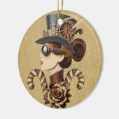 Steampunk pet vrouwen geconfronteerd met moderne k keramisch ornament (Links)