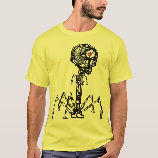 Steampunk_Phage in levende kleur T-shirt (Voorkant)