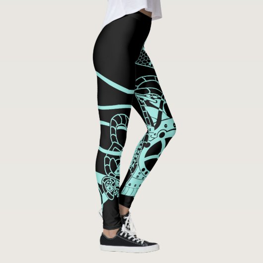 Steampunk Phage vs. Bacteria Leggings (Rechts)