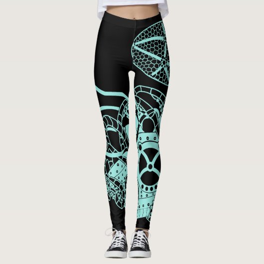 Steampunk Phage vs. Bacteria Leggings (Voorkant)