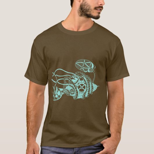 Steampunk Phage vs. Bacteria T-shirt (Voorkant)