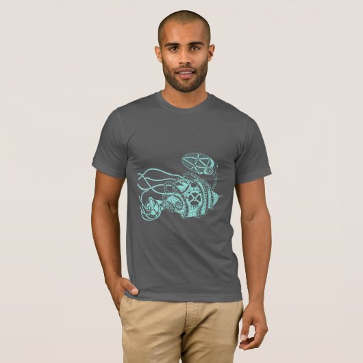 Steampunk Phage vs. Bacteria T-shirt (Voorkant volledig)