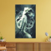 Steampunk Photomontage Canvas Afdruk (Insitu (Woonkamer))