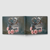 Steampunk piano met hart gastenboek (Volledig)