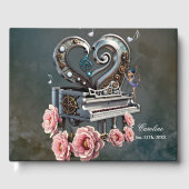 Steampunk piano met hart gastenboek (Voorkant)