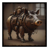 Steampunk Pig I Perfect Poster (Voorkant)
