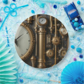 Steampunk Pijpen en Gages Borden Papieren Bordje (Feest)